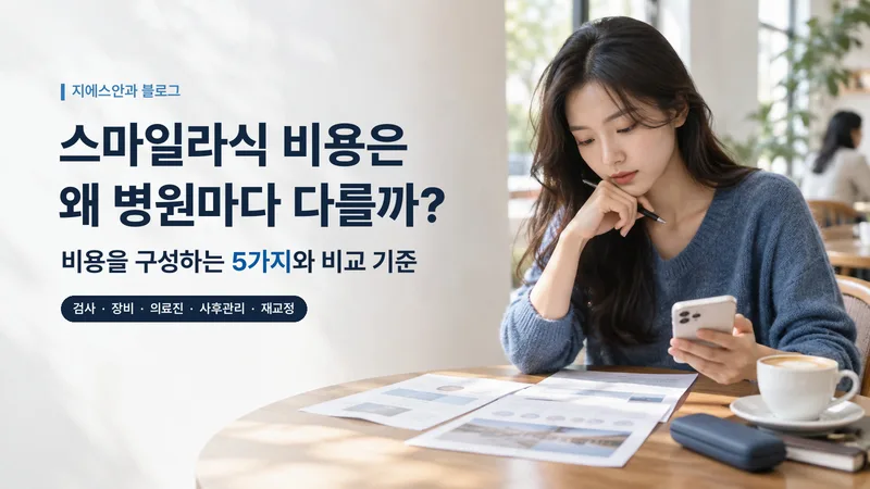스마일라식 비용은 왜 병원마다 다를까? 비용을 구성하는 5가지와 비교 기준