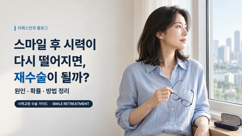 스마일 후 시력이 다시 떨어지면, 재수술이 될까? — 원인·확률·방법 정리