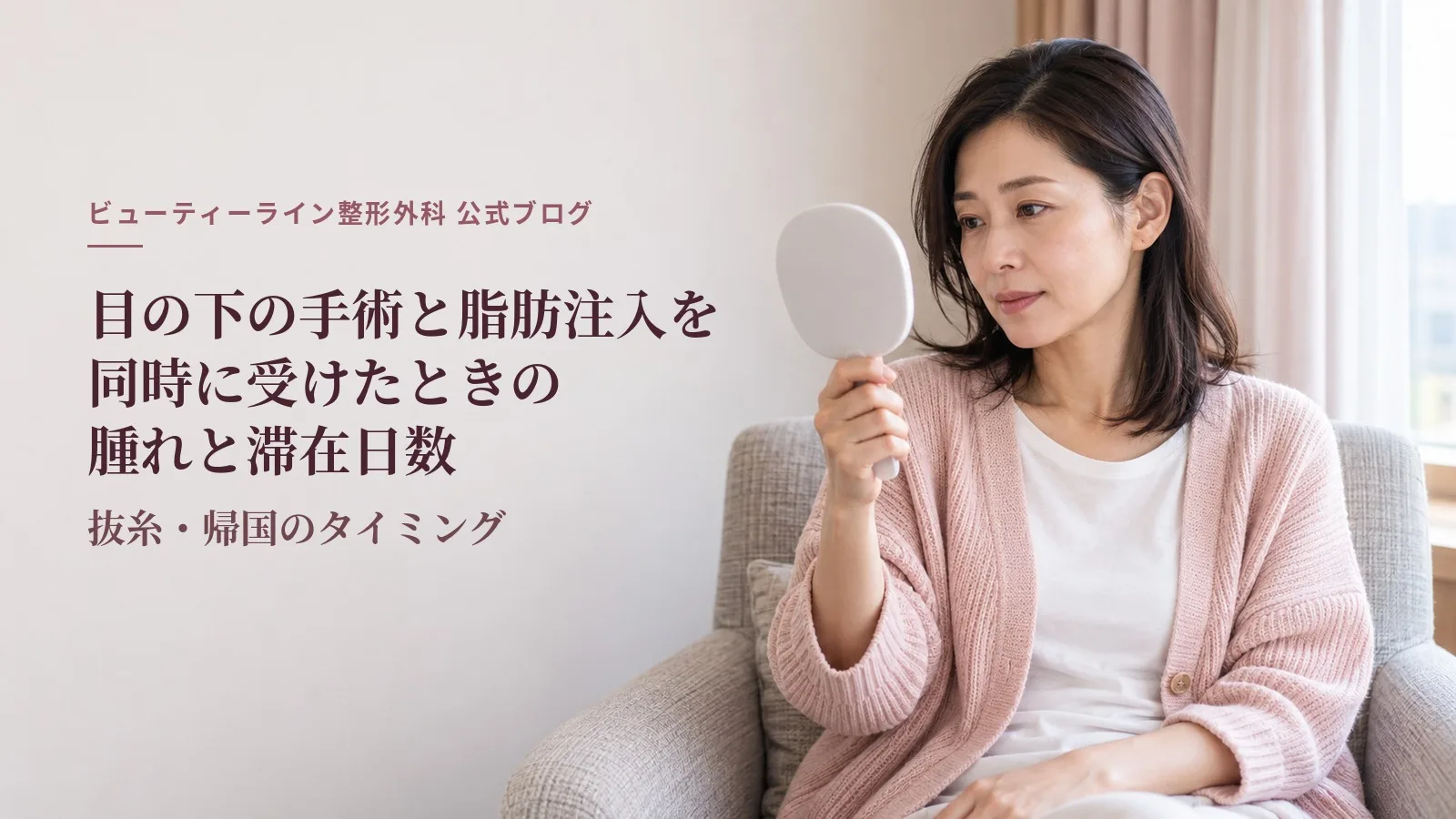 目の下の手術と脂肪注入を同時に受けたときの腫れと滞在日数｜抜糸・帰国のタイミング