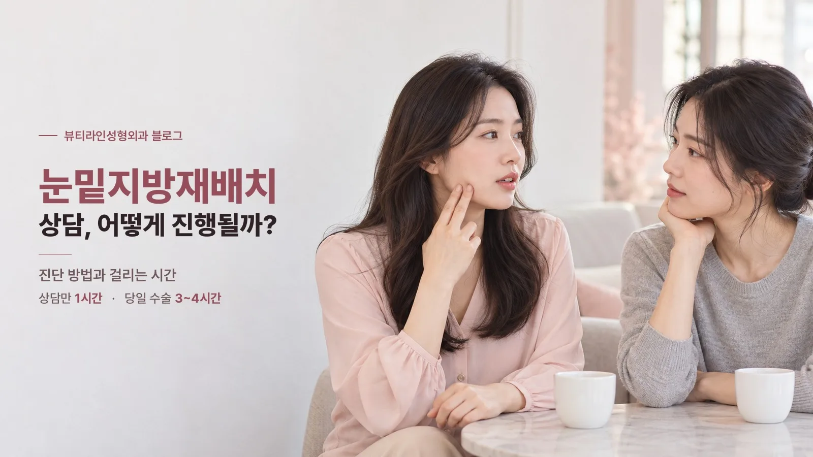 눈밑지방재배치 상담 어떻게 진행될까? 진단 방법과 걸리는 시간, 상담만 1시간·당일 수술 3~4시간